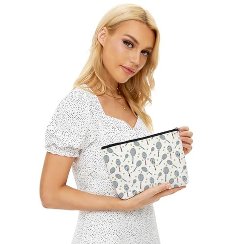 Cute Tennis Makeup Bag Tennis Gifts Tennis Accessories Tennis Lovers Travel Accessories Bag Mothers Day Birthday Inspirational Retirement Gifts for Women Friends Coach Tennis Player Sports Mom BFF2