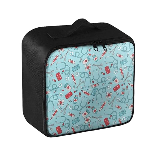Image of Gomyblomy First Aid Kit for Home Portable First Aid Bag Empty Medical Supplies Storage Bag with Double Zipper Lightweight Emergency Pouch for Cars Travel Office Sport Gym