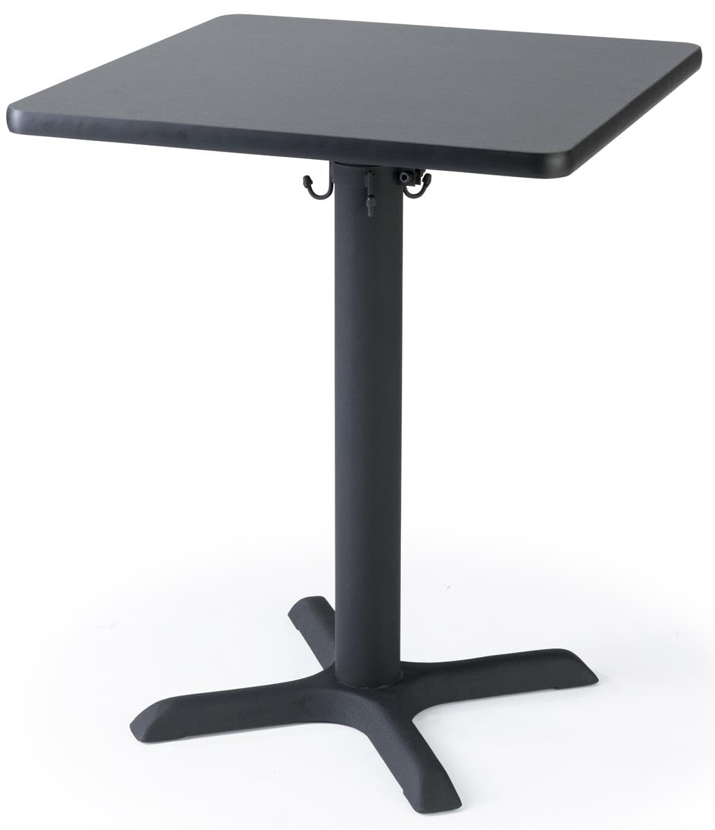 Displays2go 24”w x 30”h Square Cocktail Table Black — free download