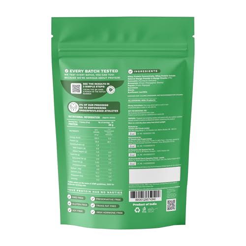 Image of Foodstrong Whey Protein Powder (Concentrate + Isolate), 100% Hormone Free Grass-Fed Whey, 24G Protein & 6.6G BCAA, Mango, With Turmeric & Digestive Enzymes, 1KG (Pack of 2)