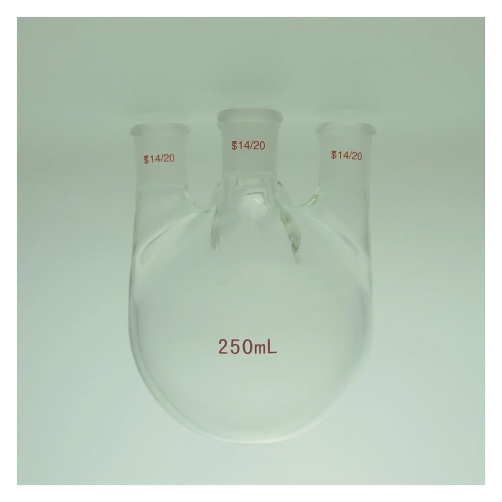 Urządzenia i wyposażenie laboratoryjne, okrągła kolba z przegubami 14/20, 4 szyje, 250 ml