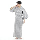 [ねむりの部屋] 旅館浴衣 浴衣 ゆかた 2点セット 浴衣 帯 メンズ 綿 100% 丸洗い可能 寝巻き 旅館 温泉 館内着 湯上がり ホテル着 吉原つなぎ LLサイズ