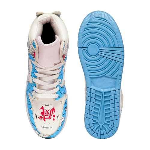 Image of Fans Army Demon Slayer Tanjiro Water Dragon Anime Lace-Up Sneakers for Men