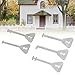 5PCS Master Keys Stainless Steel Replacement Skeleton Lock Key Set Multiple Shapes Lock Picking Emergency Tool