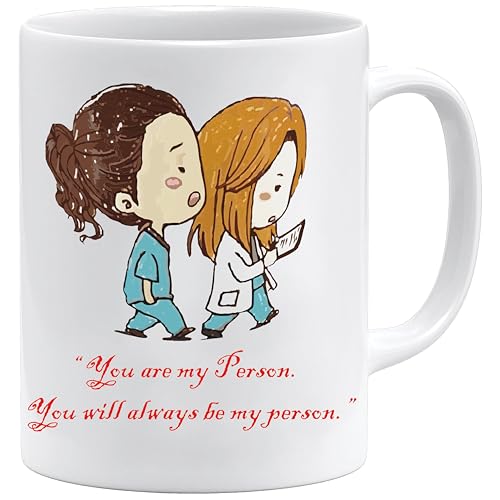 Grey's Anatomy You Are My Person - Tazza/Mug Idea Regalo Originale di Compleanno/Tazza con Frase e Disegno Divertente
