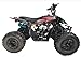 HHH 125cc ATV Fully Automatic Youth Sports Gas Four Wheeler Vitacci Quad with Reverse, LED Lights and Big Tires (Black)