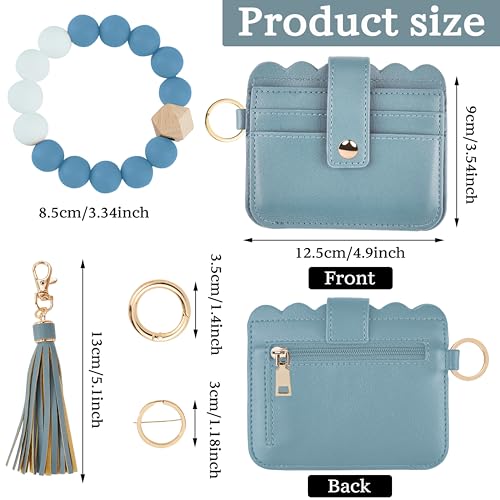 Image of Wristlet Wallet for Women with Keychain - RFID Card Holder Small Wallet Wristlet with Key Ring
