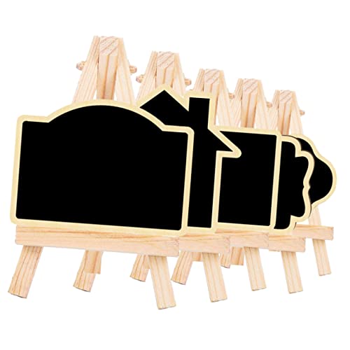 OFFSCH 5Pcs Decorative Chalkboard Sign with Tripod Stand Versatile Message Boards for Food Buffets Parties Brunch Home Decor Easy to Erase and Reuse