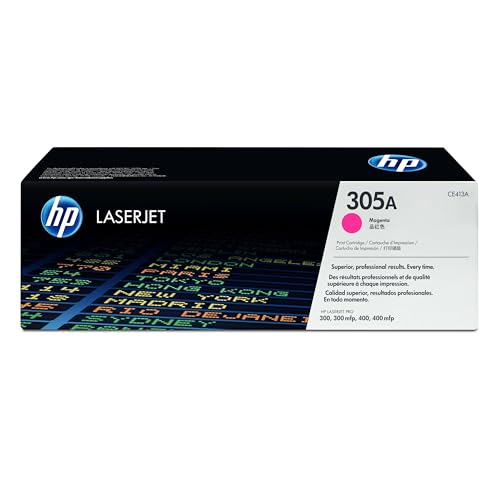 HP 305A CE413A Magenta, Cartucho Tóner Original, de 2.600 páginas, para impresoras HP LaserJet Pro Color serie M351, M451, M375 y M475