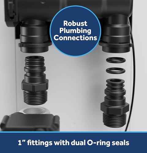 GE Smart Water Softener, 45,000 Grain, Reduce Hard Minerals to Whole House, Built-in WiFi with Water Flow Alerts, Soft Water for Shower, Appliances, and Plumbing, GXSH45W thumbnail 6