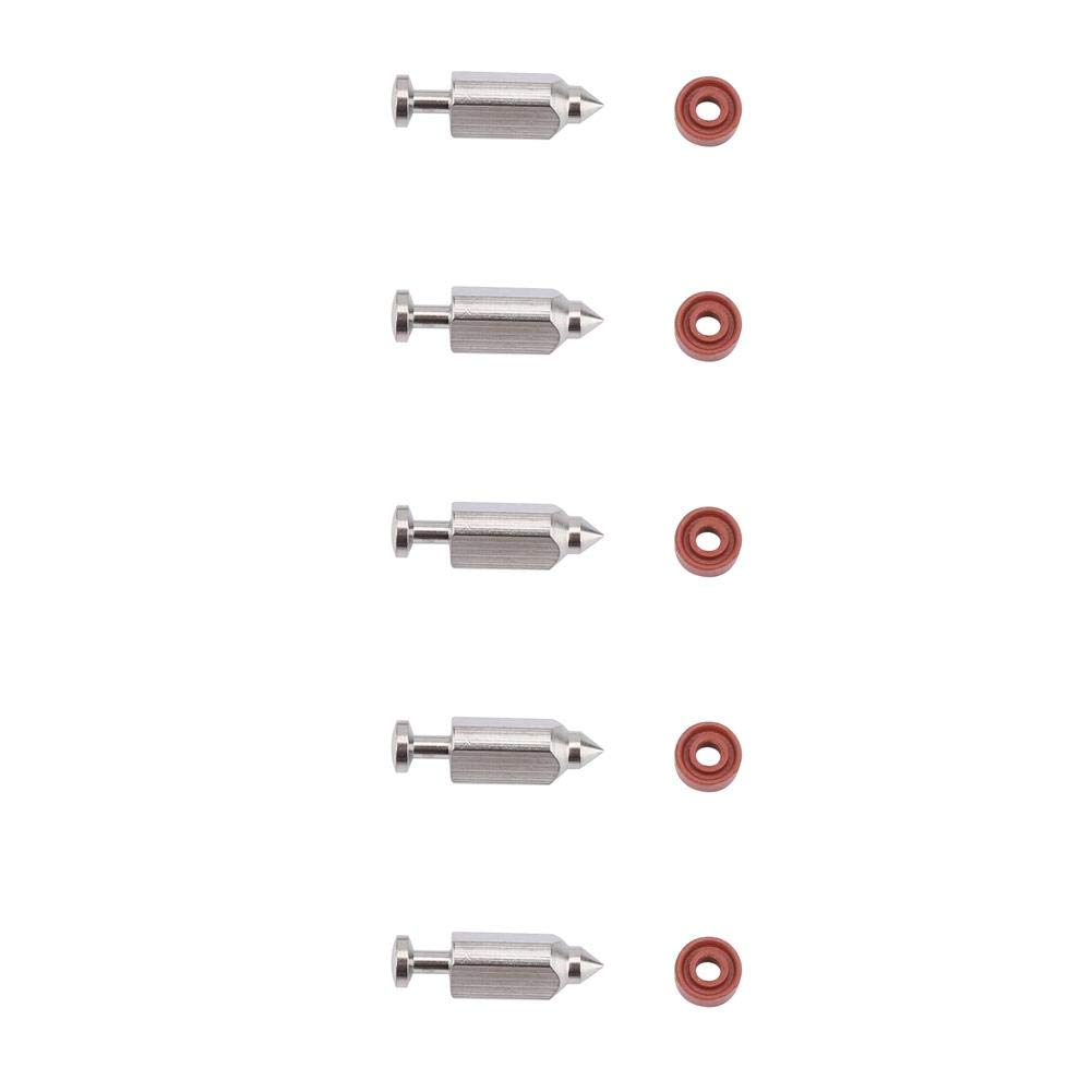 Aguja de reparación de carburador, kit de reparación de juntas de asiento de aguja de carburador de carburador de 5 piezas para accesorios 398188 para cortadoras de césped Aguja de c