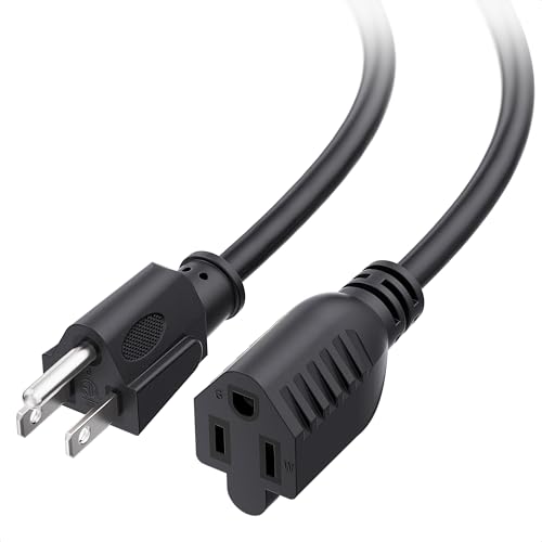 [ETL Listed] Cable Matters 16 AWG Heavy Duty 13A Power Extension Cord - 25ft, 3 Prong Power Cord Extension, NEMA 5-15P to NEMA 5-15R, Black