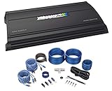 AUTOTEK MM4020.4 Mean Machine 4000w 4-Channel Car Stereo Amplifier Class A/B Bundle with Rockville RWK42 4 Gauge 4 Chan Car Amp Wiring Installation Wire Kit (2) RCA's