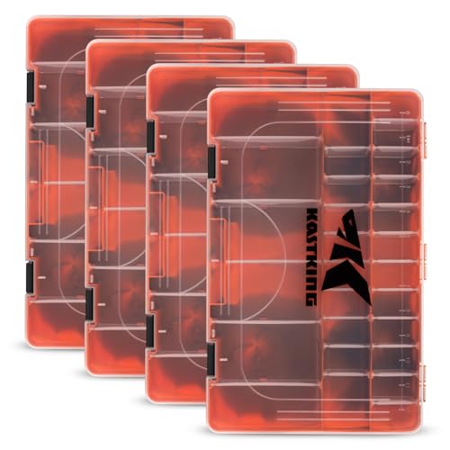 Image of KastKing Tackle Boxes, Plastic Box, Plastic Storage Organizer Box with Removable Dividers - Fishing Tackle Storage - Box Organizer - 2 Packs /4 Packs Tackle Trays - Parts Box