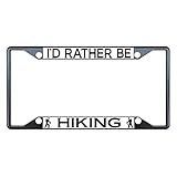 Fastasticdeals I'd Rather Be Hiking License Plate Frame Tag Holder Cover