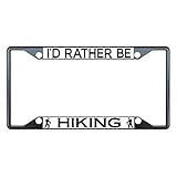 Fastasticdeals I'd Rather Be Hiking License Plate Frame Tag Holder Cover