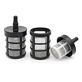 2 Packs Household Hose Filters, 60 Mesh Stainless Steel Inlet Strainer for Sprayers, Car Washers, Oil Pumps and Industrial Equipment, Double-Layers Screen Filters, 3/8", 1/2" Barb Connection