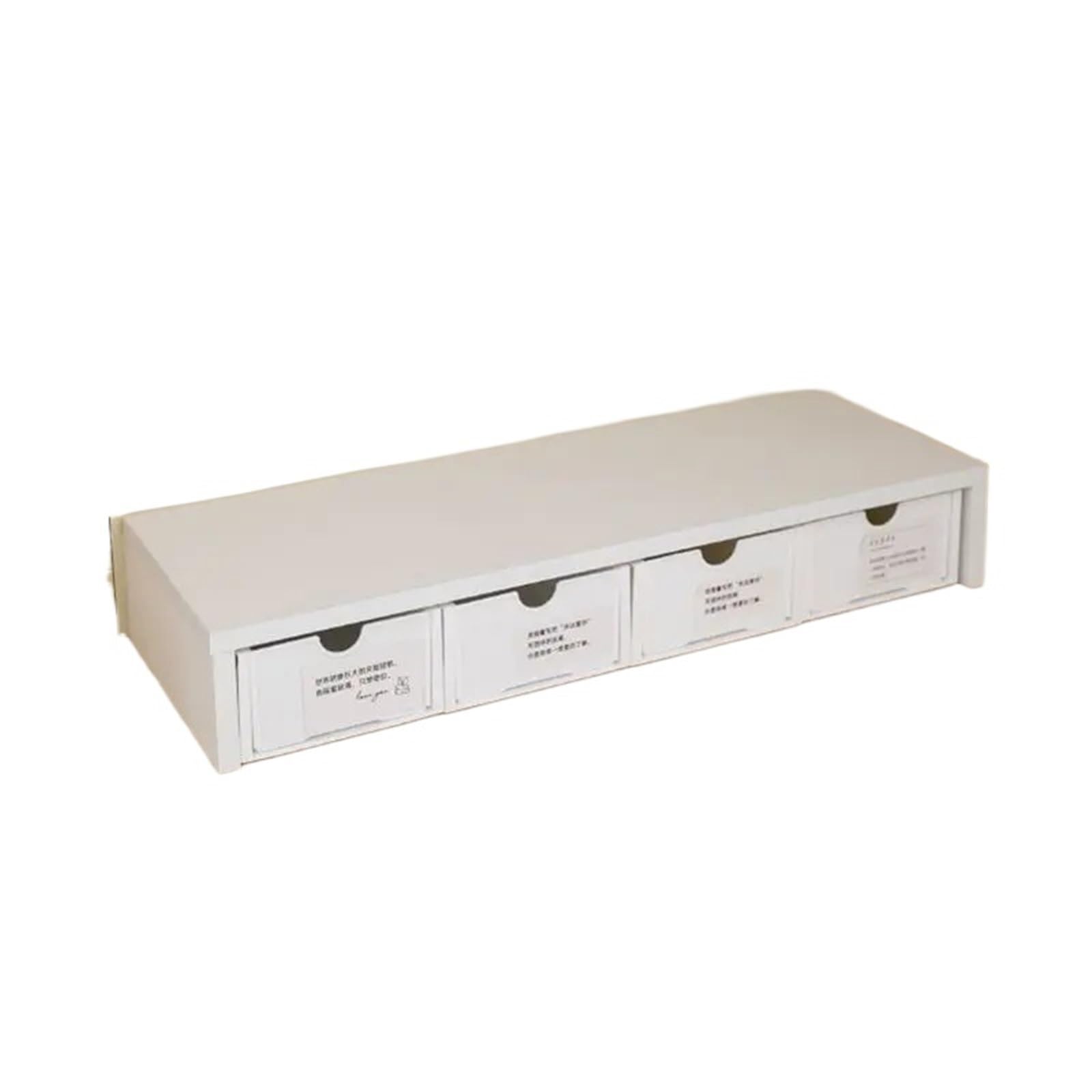 Support de rangement pour écran 2 niveaux 4 tiroirs ergonomique