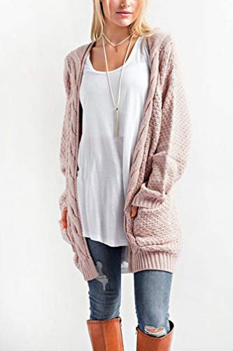JEELINBORE Donna Cardigan a Maglia Lunga con
