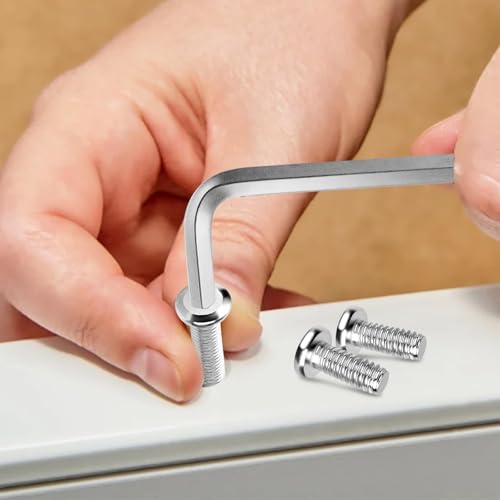 TXXATX 25 Stück M5 Schrauben Flachkopfschrauben M5x12mm Edelstahl Linsenkopfschrauben Innensechskant Vollgewinde mit Schraubenschlüssel Schraubendreher Bit Maschinenschrauben für Montage Wartung