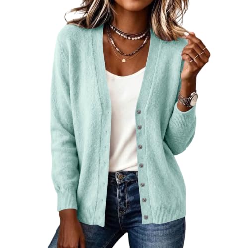 Cardigan Sweaters for Women V Neck Long Sleeve Knit Cardigans Shrug - image 1