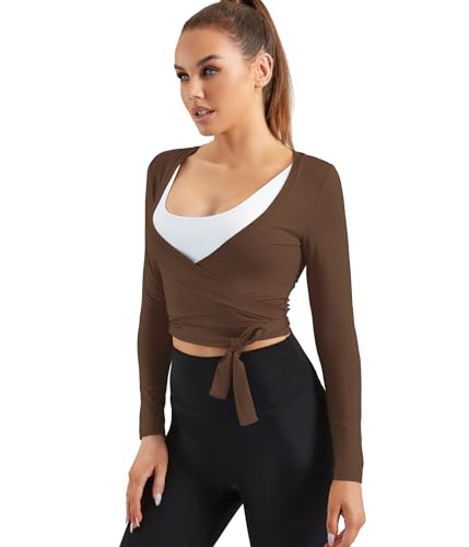 Image of Women Tie Front Shrug Long Sleeve Bolero Cardigan Lightweight Casual Tops