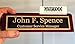 Name Plate for Desk Engraved in USA by Griffco Supply | Desk Name Plate Personalized Plaque with Business Card Holder