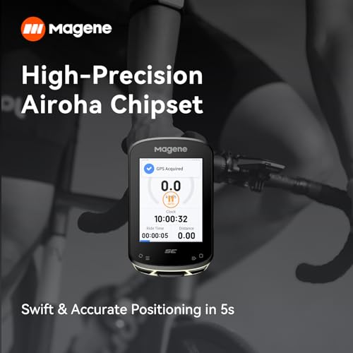 Magene C506SE Kablosuz GPS Bisiklet Bilgisayarı - 2.4 inç Renkli Ekran, Rota Navigasyonu, Bluetooth ve WiFi, Hızlı 5s Konumlandırma, 9 Bisiklet Cihazını Destekler