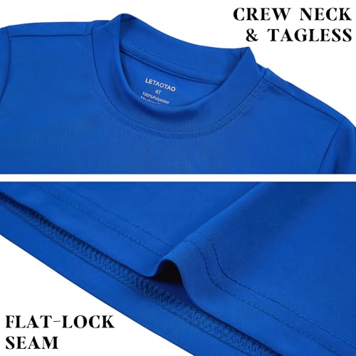 Image of LETAOTAO UPF 50+ Boys Neon Rash Guard Long Sleeve Swim Shirt | 4T to Youth,Boys & Girls Sun Shirt, Sun Protection Shirt,Quick Dry, Moisture-Wicking Fabric, Fishing Shirt