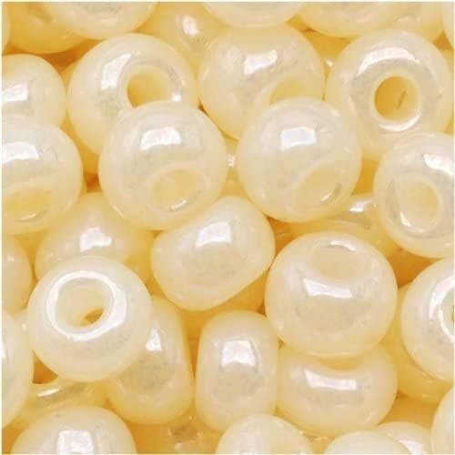 Czech Seed Beads Size 6/0 Antique Cream Pearl (1 Ounce)