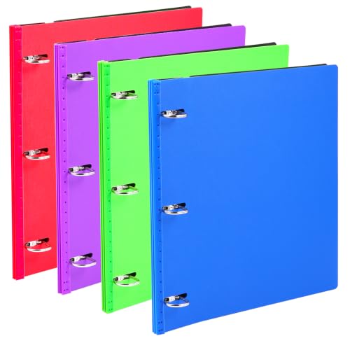 Image of WOT I 4-Pack 1 Inch Telescoping 3 Ring Binder, Expandable Flexible Binder - Patented Design for Easy Portability, Holds 8.5 inchx11 inch Paper, Perfect for School, Office&Home Organization