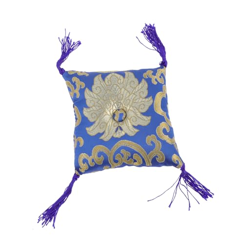 VINTORKY 仏陀サウンドボウル用クッション シンギングボウルマット 仏教儀礼用品 刺繍模様付き 滑り止め設計 仏壇 道具 アクセサリー