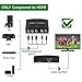 YPbPr to HDMI Converter, Component to HDMI, RGB to HDMI Converter Supports Video Audio Converter Adapter HDMI V1.4 for DVD PSP Xbox 360 PS2 Nintendo to HDTV Monitor and Projector