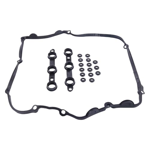 Image of Valve Cover Gasket Set 11129070990 Compatible with BMW E39 E46 E53 | 323I 328I 330I 325I 528I 525I X5 E83 11121437395 11120030496