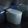 Luxury Smart Toilet with Built in Tank, Warm Water Sprayer and Dryer, Foot Sensor Operation, Built-in aromatherapy system, Heated Bidet Seat and LED Display