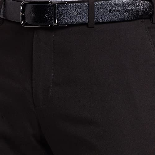 Image of Raymond Men's Polyester Blend Solid Pattern Slim Fit Flat Front Formal Trouser