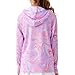 BELEROY Girls Long Sleeve Shirts Thumbholes Kids UPF 50+ Sun Shirt Lightweight Athletic Hoodies with Pocket(Pink Ripple,L)