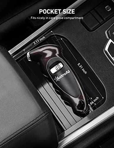Astroai Digital Tire Pressure Gauge With Replaceable Aaa Battery, 150 Psi 4 Settings Stocking Stuffers For Car Truck Bicycle Backlit Lcd Non-Slip Grip Car Accessories, Brown #TOP7