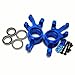 Aluminum Front Steering Blocks Left + Right - 1PR for Traxxas 1/5 XMAXX X-Maxx 6S 8S 7737 Blue