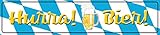 NWFS Straßenschild Spruch Hurra Bier! Blechschild Metallschild Schild Metal Tin Sign gewölbt lackiert 10 x 46 cm