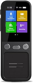 Tradutor de idiomas Dispositivo portátil de tradução de língua estrangeira 138 idiomas Precisão de tradução 98% Tradução em tempo real, suporta WiFi (cinza)