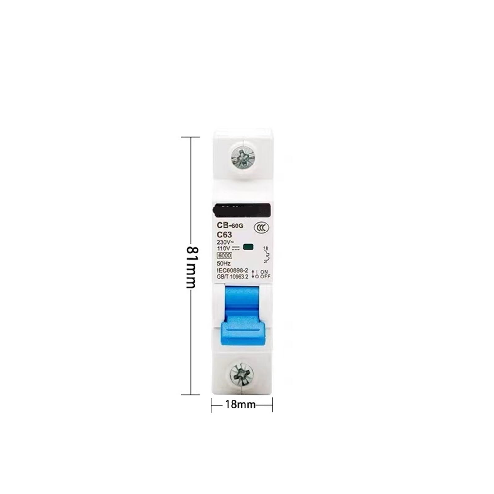 Interruttore automatico CB-125G/1P 16A 20A 25A 32A 63A 80A 100A 125A DC 60V/110V AC230V(10A)