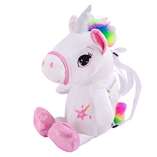 Mekta Mochila de unicornio de peluche  de preescolar  regalo de cumpleaños para niños