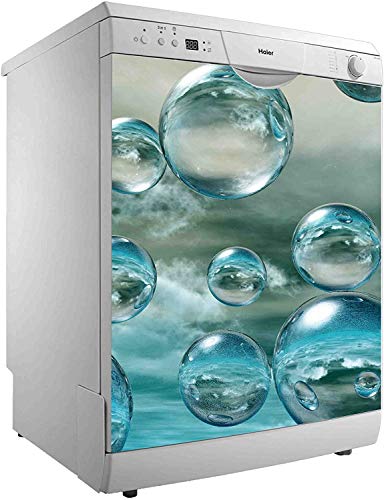Vinyl für Geschirrspüler Wasserblasen | verschiedene Maße 75 x 85 cm | Robust und einfach anzubringen | Dekorativer Aufkleber im...