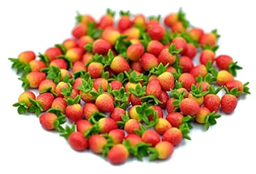 1shopforyou 20-Piece Artisan Strawberry Display Props – Hand-Painted Decorative Micro-Fruit for Professional Photography & Studio Accents