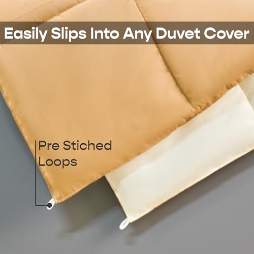 Image of SleepyCat Polyester Summer Reversible AC Comforter - Hotel Like Feel 120 GSM Lightweight Blanket, Quilted Design, Machine Washable - Coffee & Cream (Single Size 90x60)