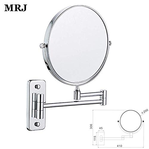 Miroir de maquillage mural pliant pour illuminer votre routine de rasage - 3