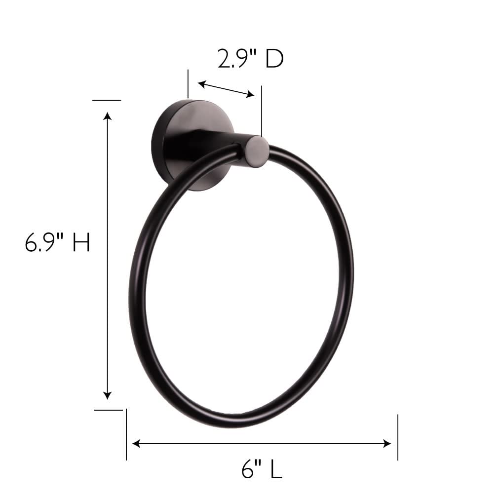 Design House 582767-MB Kelton Handtuchring Mattschwarz