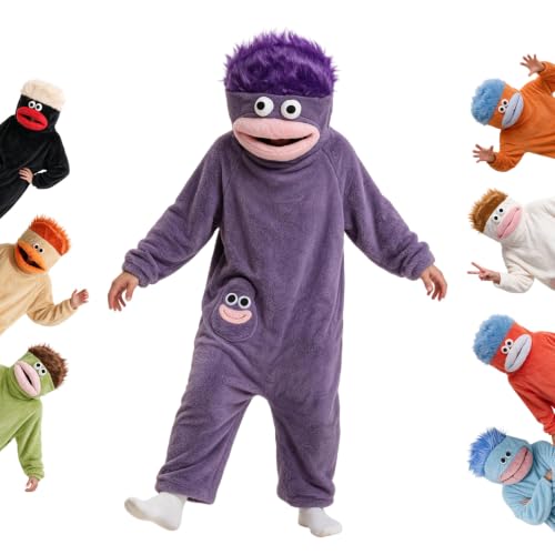 Formemory Silly Wearable Onesie for Adult Pajamas Funny Onesies Soft Pajamas for Movie Nights Family Fun Cozy Relaxing (UK Alpha L Regular Regular Purple)