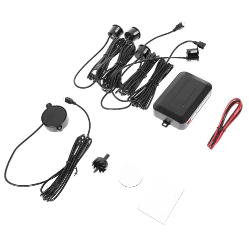 Kit Capteurs de Recul Voiture 4 radars et alarme sonore en ABS noir